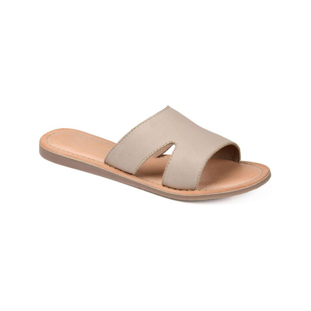JOURNEE COLLECTION Womens Beige  Walker Wedge Sandals 8.5 M